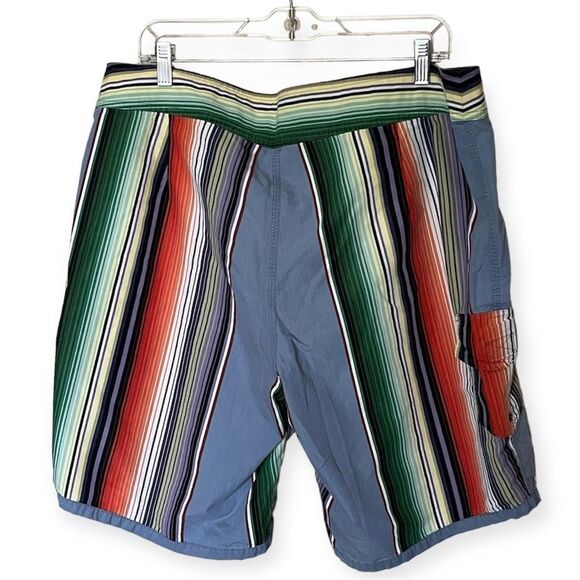 Ralph Lauren Polo Vertical Multi-Color Striped Swim Trunks/Boardshorts Size 38 - Picture 2 of 9
